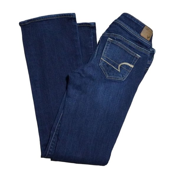 American Eagle Jeans Womens Size 0 Slim Boot Stretch Blue Denim 2010 AEO - Picture 6 of 11